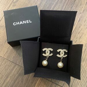Chanel Pearl Drop Earrings